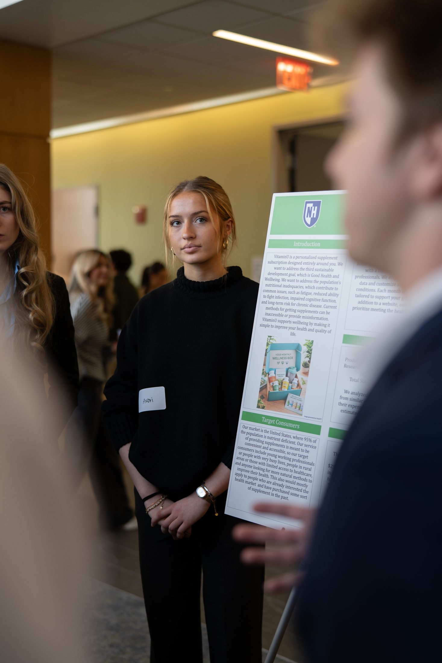 Student presenting at the FIRE undergraduate research conference